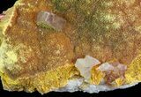 Orpiment With Barite Crystals - Peru #63790-2